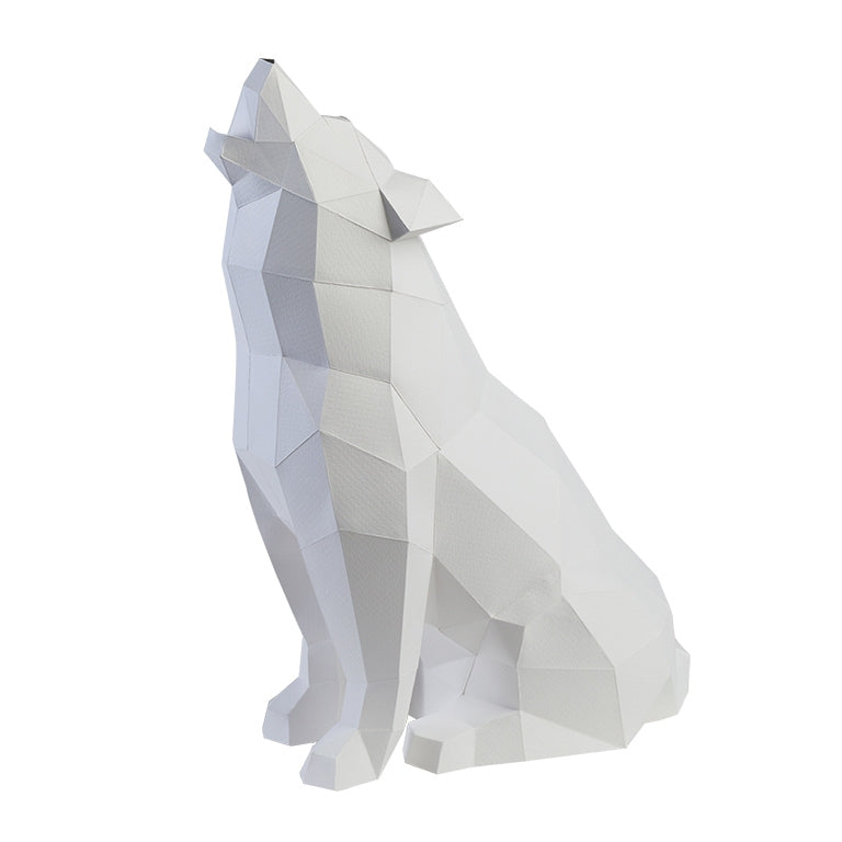 Wolf Origami Model, Paper Lamp