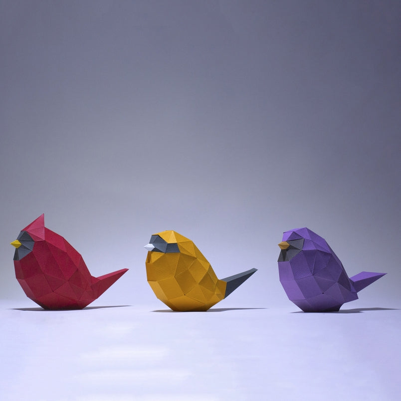 Low Poly Bird Origami Model