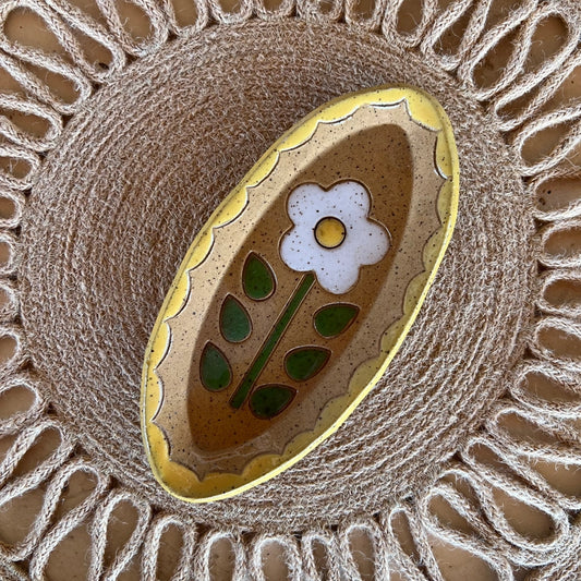 Happy Daisy Oval Ring Dish