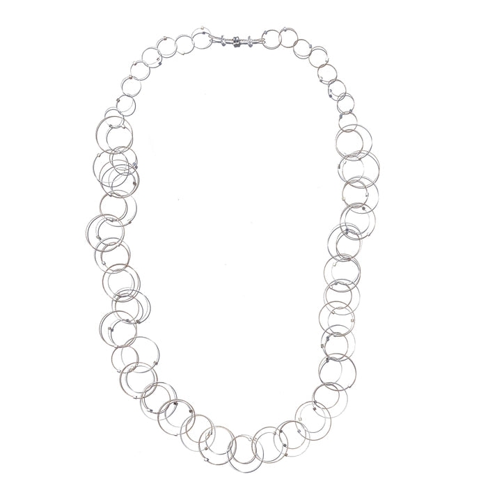 Interlock Necklace, Tri-Tone