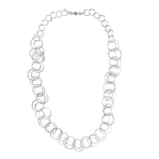 Interlock Necklace, Tri-Tone