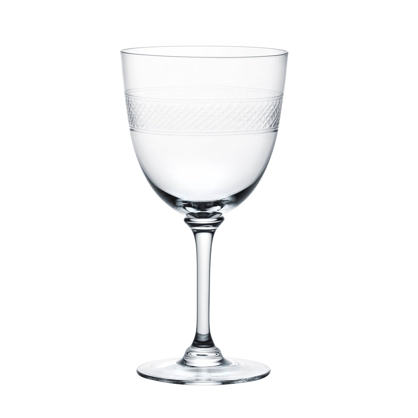 Wine Glass with Bands Design