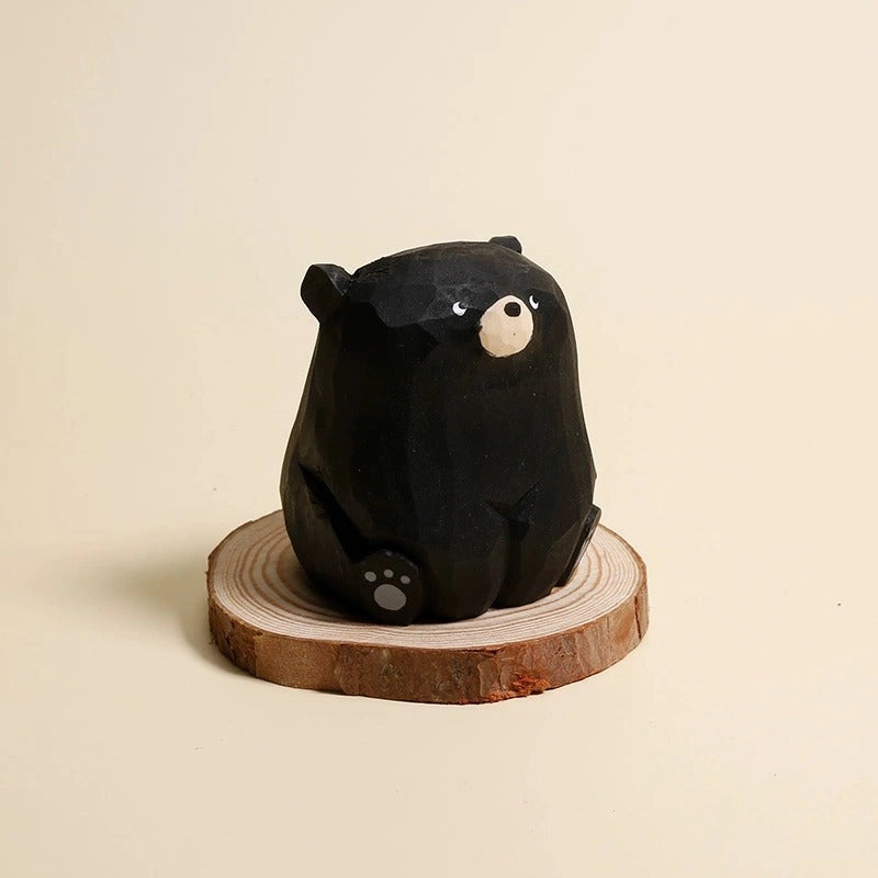 Handcarved Wooden Black Bear
