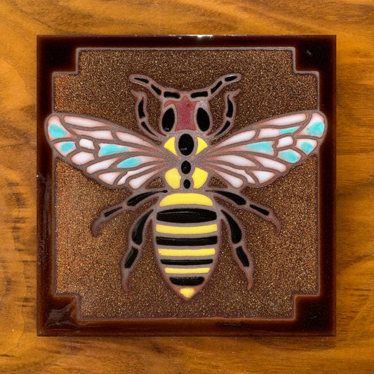 Bee, Hand-glazed Art Tile