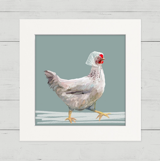 Rainy Day Hen, Framed