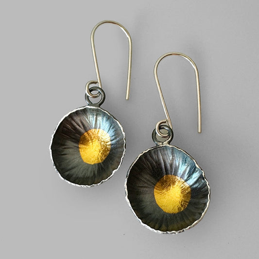 Mixed Metal Daisy Earrings