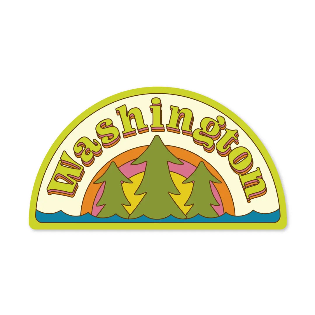 Washington Retro Sticker