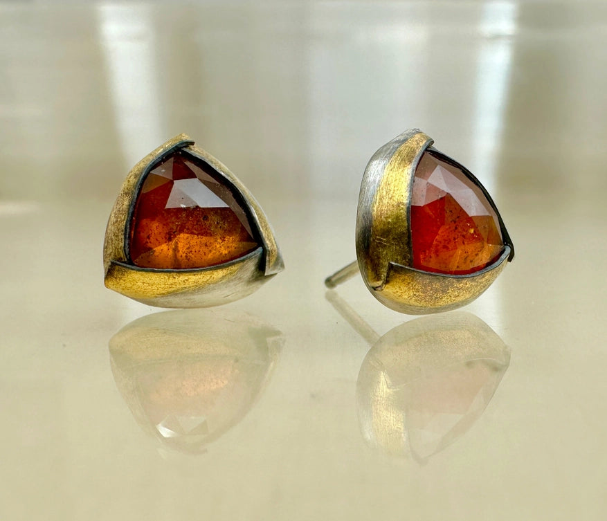 Tri-Fold Studs - Orange Kyanite