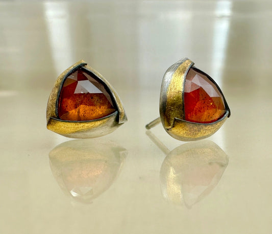 Tri-Fold Studs - Orange Kyanite