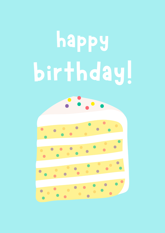 Confetti Cake Birthday Card