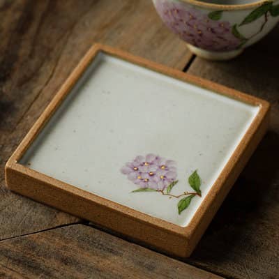 Handpainted Hydrangea Dish