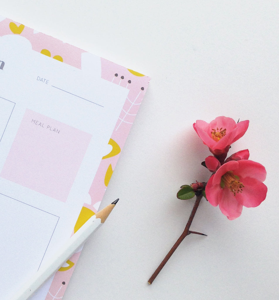 Daily Plan Notepad, Modern Floral