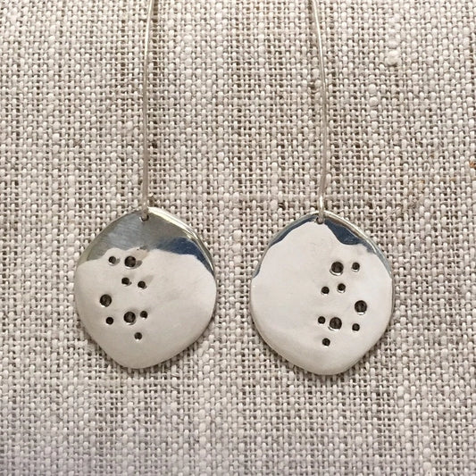 Once in a New Moon Earrings, Silver