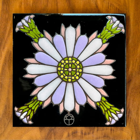 Organ Pipe Flower, Hand-glazed Art Tile