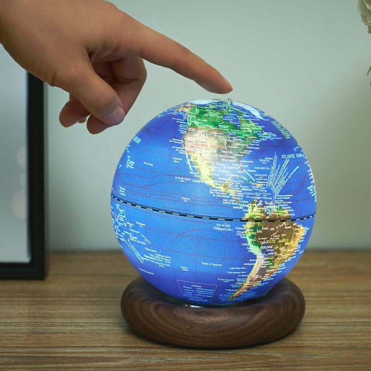 Mini Atlas Globe Light, Dark Blue