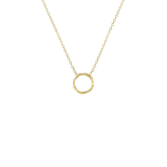 Mini Opihi Circle Necklace, Gold