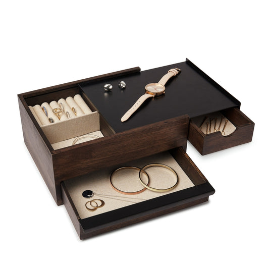 Stowit Storage Box - Blk/Walnut
