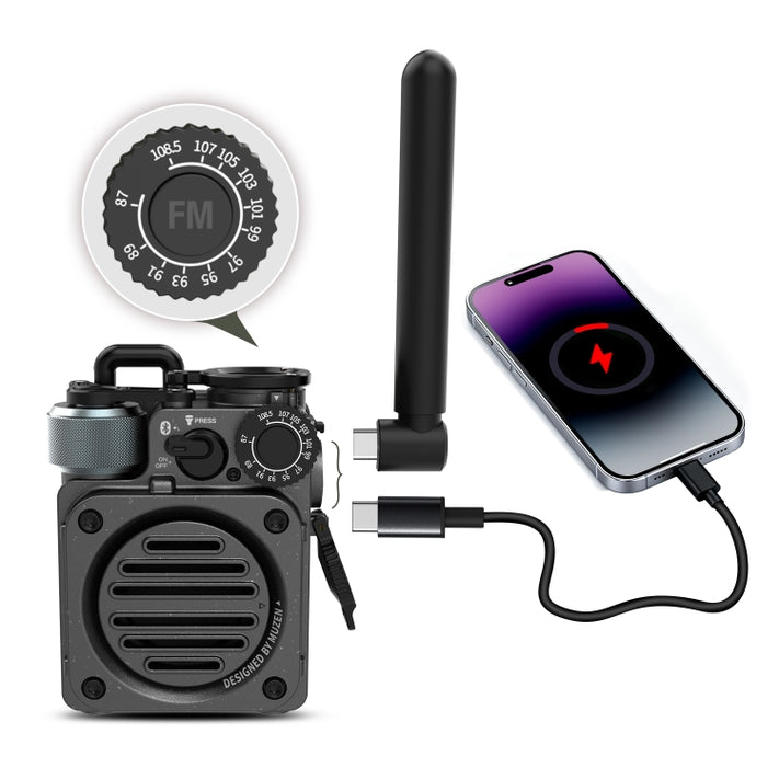 Wild Mini Outdoor Bluetooth Speaker, Black