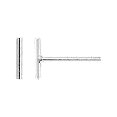 Slim Bar Studs, Small, Silver