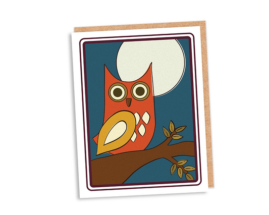 Retro Owl Card