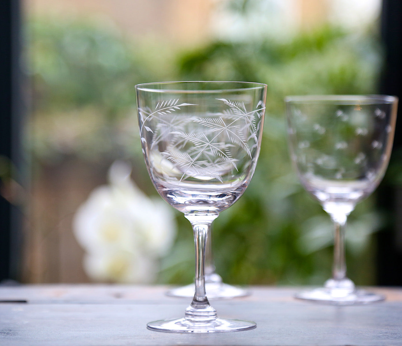 Fern Crystal Wine Glass