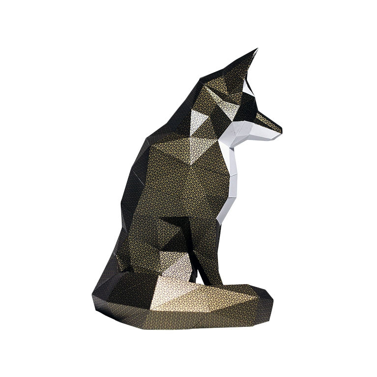 Black Fox Origami Model