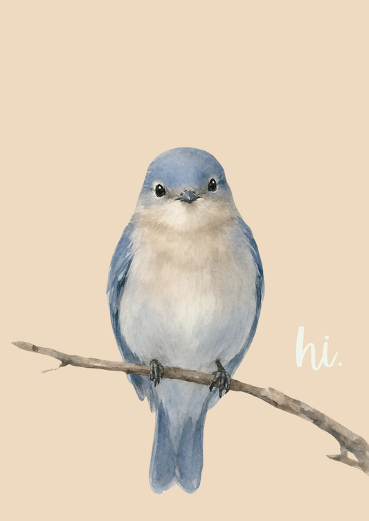 Bluebird "Hi" Card