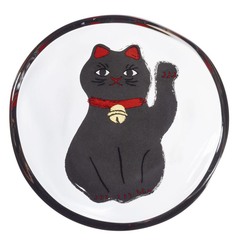 Lucky Cat Mini Plate "Medeta Mono"
