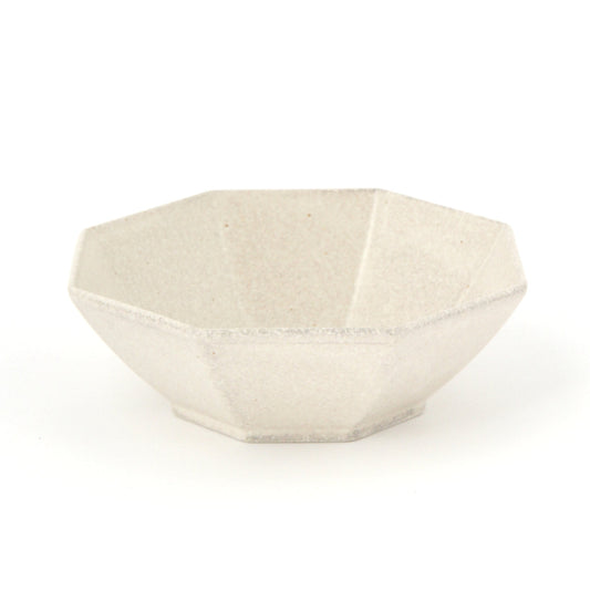 Mino Ware Octagon Serving Bowl, Ivory