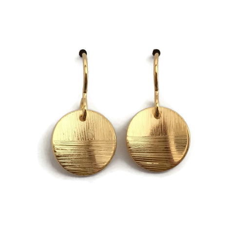 Linear Earrings, 24k Vermeil