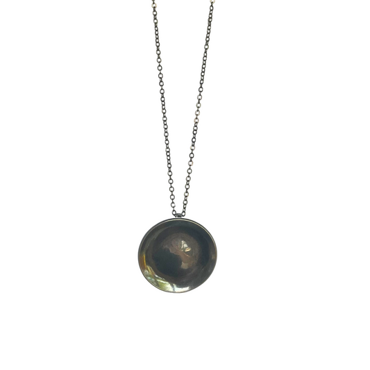 Organic Necklace, Dark Silver