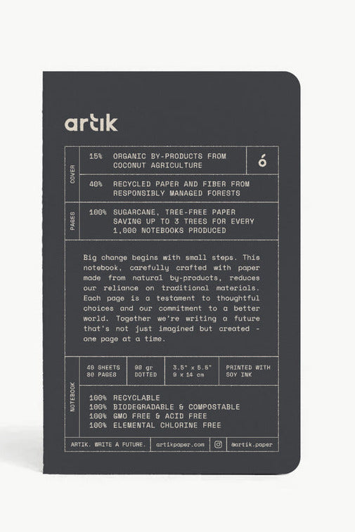 Artik Singer Sewn Notebooks, Dots, Set/3, Coconut