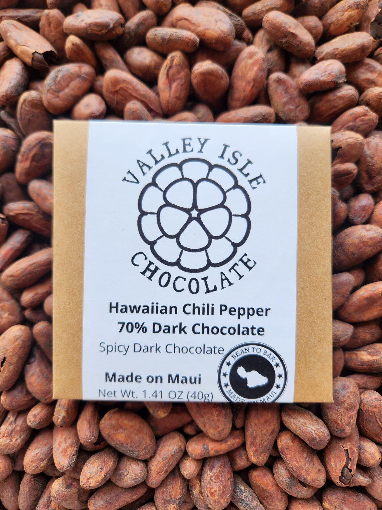 Hawaiian Chili Pepper 70% Dark Chocolate