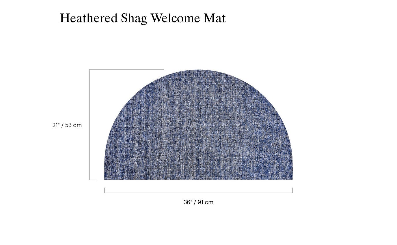 Heathered Pebble Welcome Mat Shag 21x36