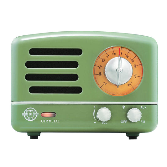 Vintage Bluetooth Speaker + Radio, Green