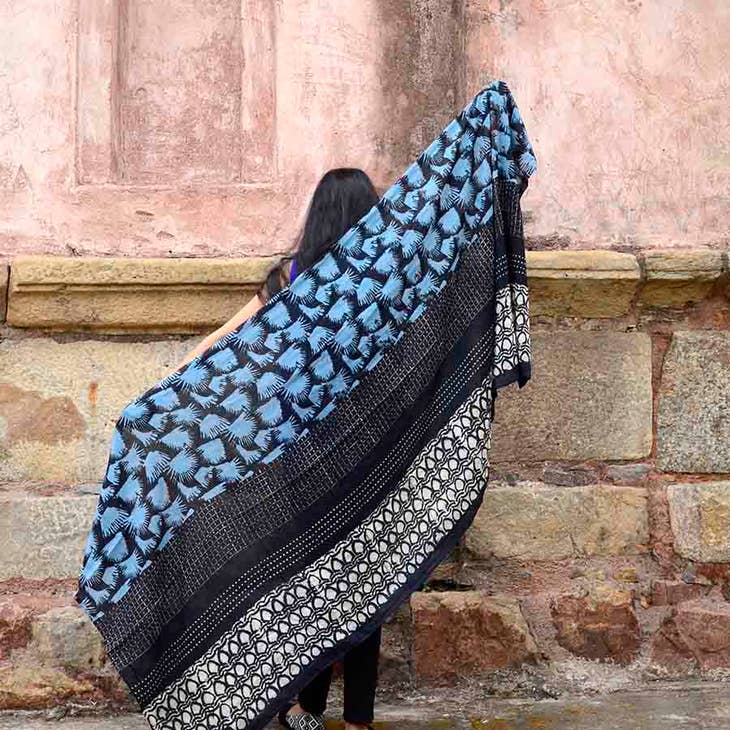 hari - block print scarf