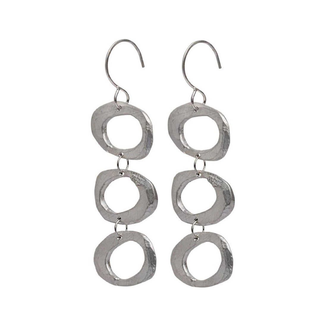 Triple Oval Sterling Earrings