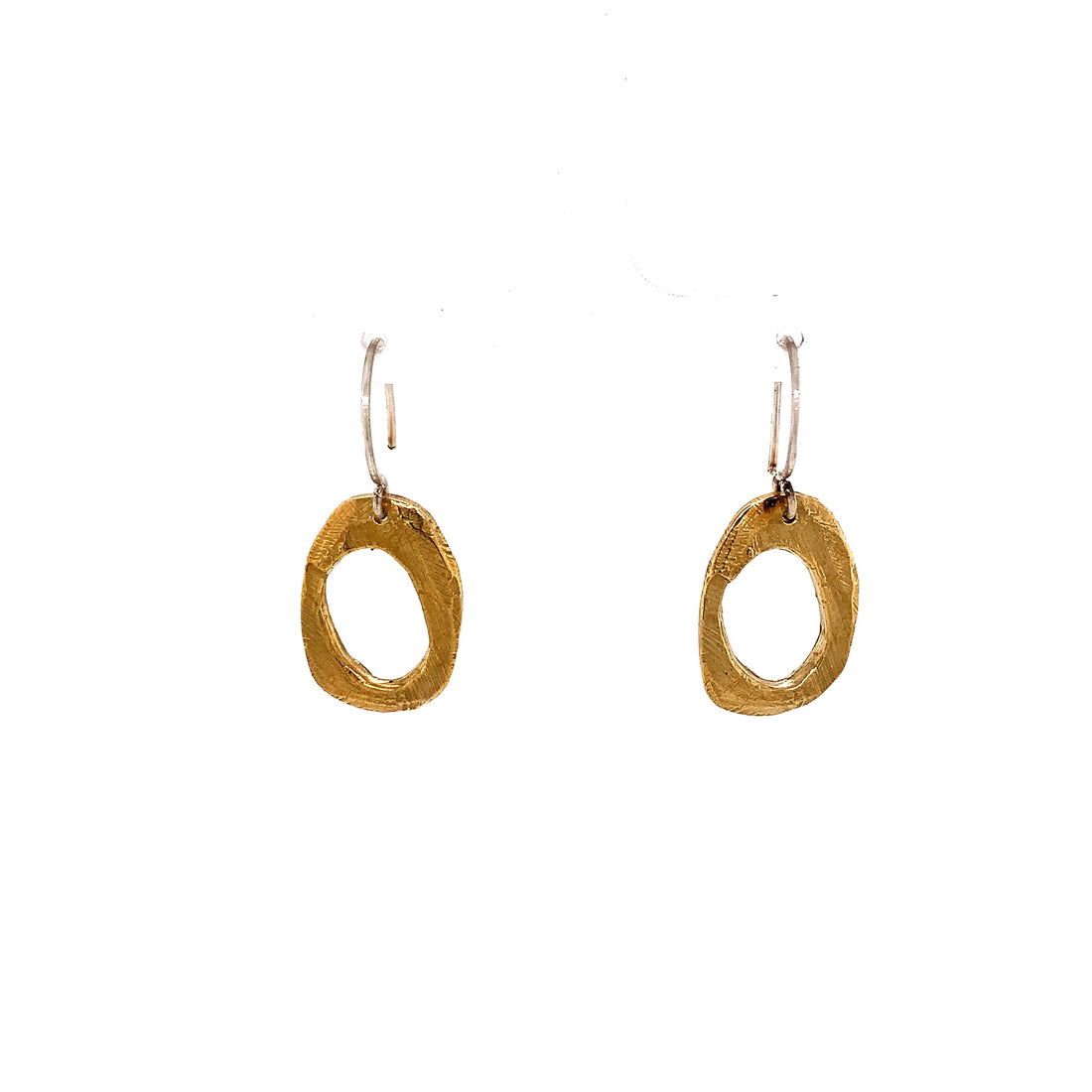 Small Oval Earrings, Bronze