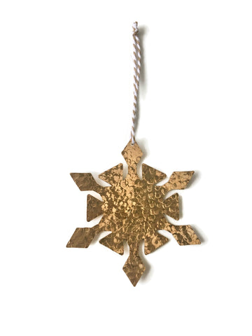 Brass Snowflake Ornament