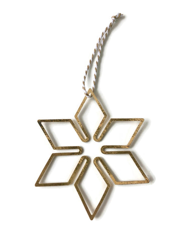 Brass Snowflake Ornament