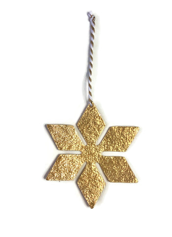 Brass Snowflake Ornament