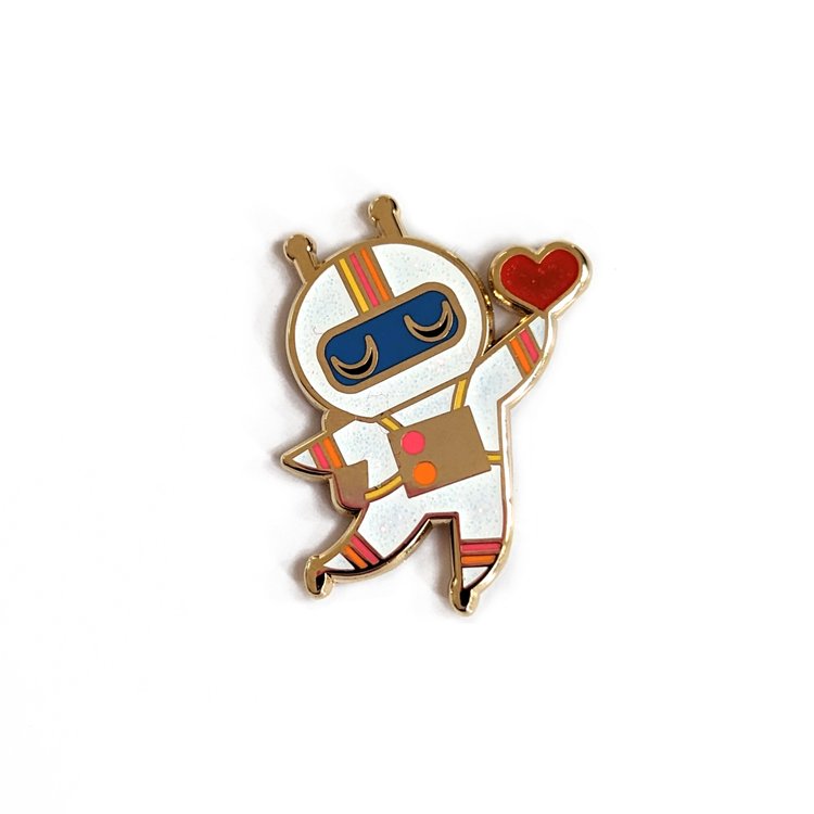 Astronaut Heart Enamel Pin