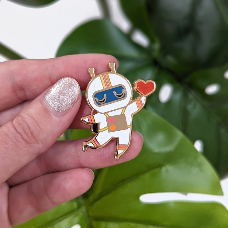 Astronaut Heart Enamel Pin