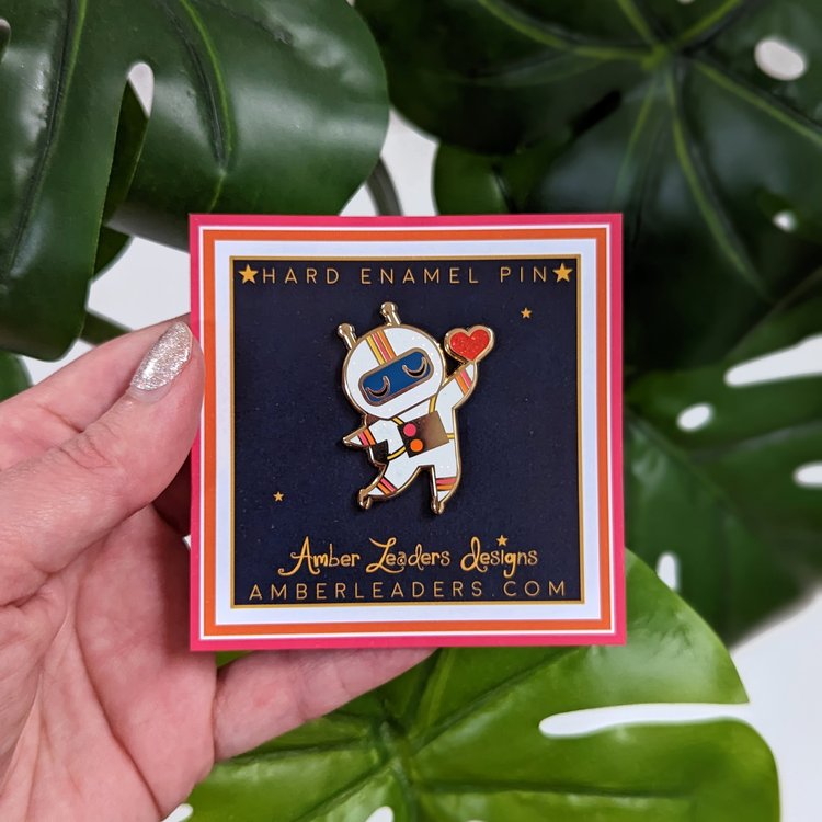 Astronaut Heart Enamel Pin