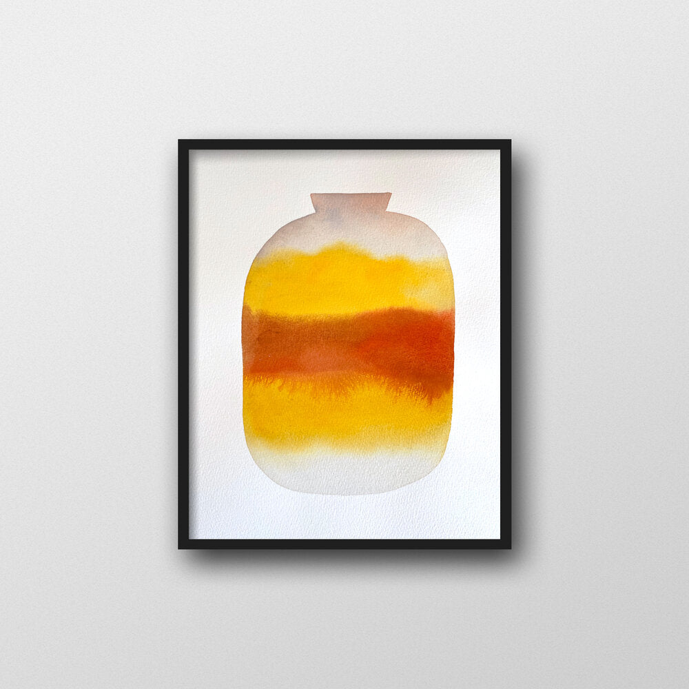 Orange Vessel 11 x14 Original Framed