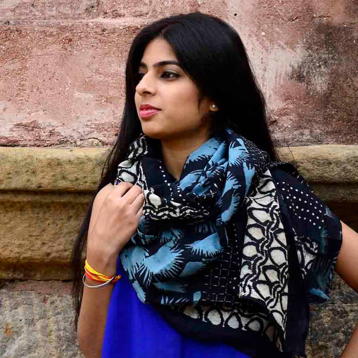 hari - block print scarf