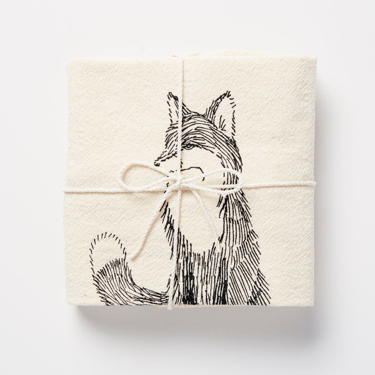 Flour Sack Towel Fox