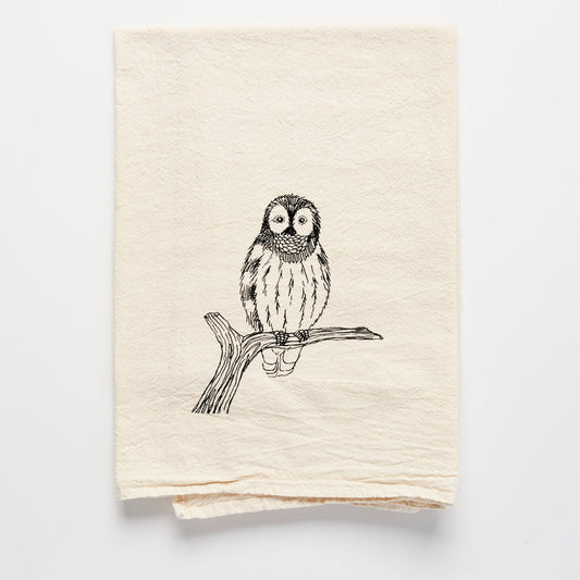 Flour Sack Towel Owl